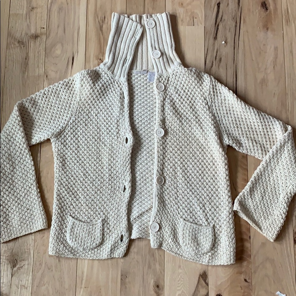 Small size cream knit cardigan